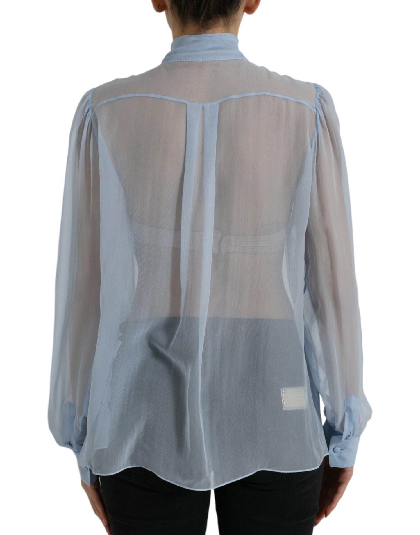 Dolce &amp; Gabbana Elegant silk blouse with long sleeves