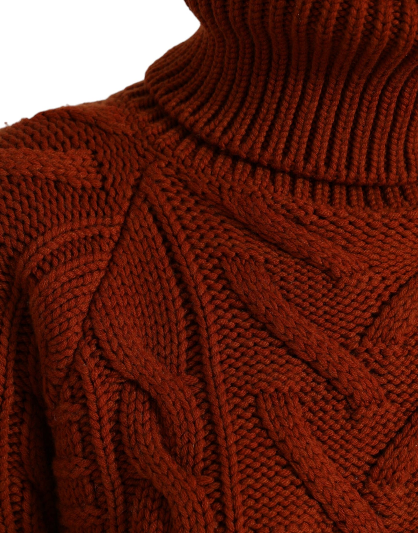 Dolce &amp; Gabbana Elegant brown wool turtleneck sweater