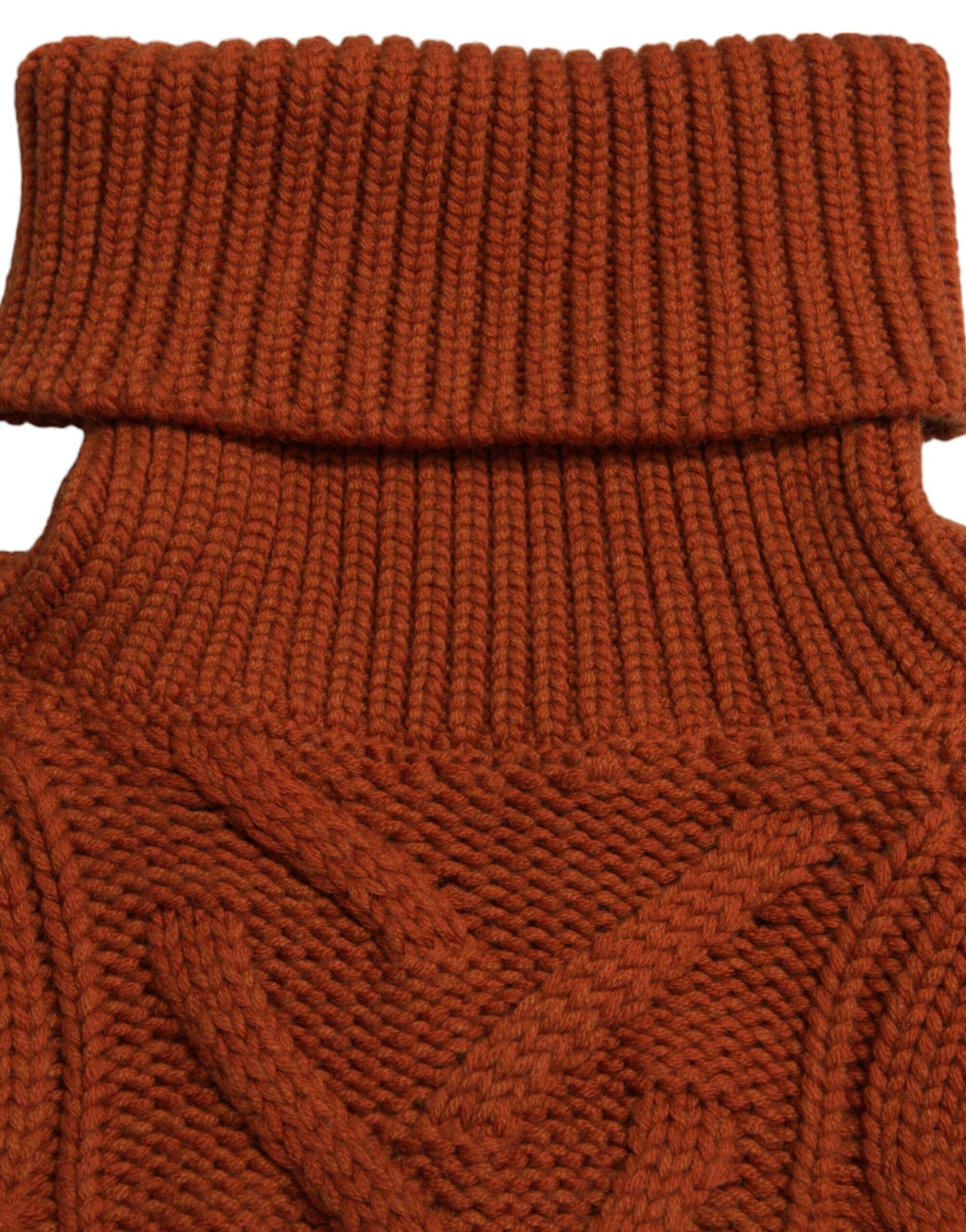 Dolce &amp; Gabbana Elegant brown wool turtleneck sweater