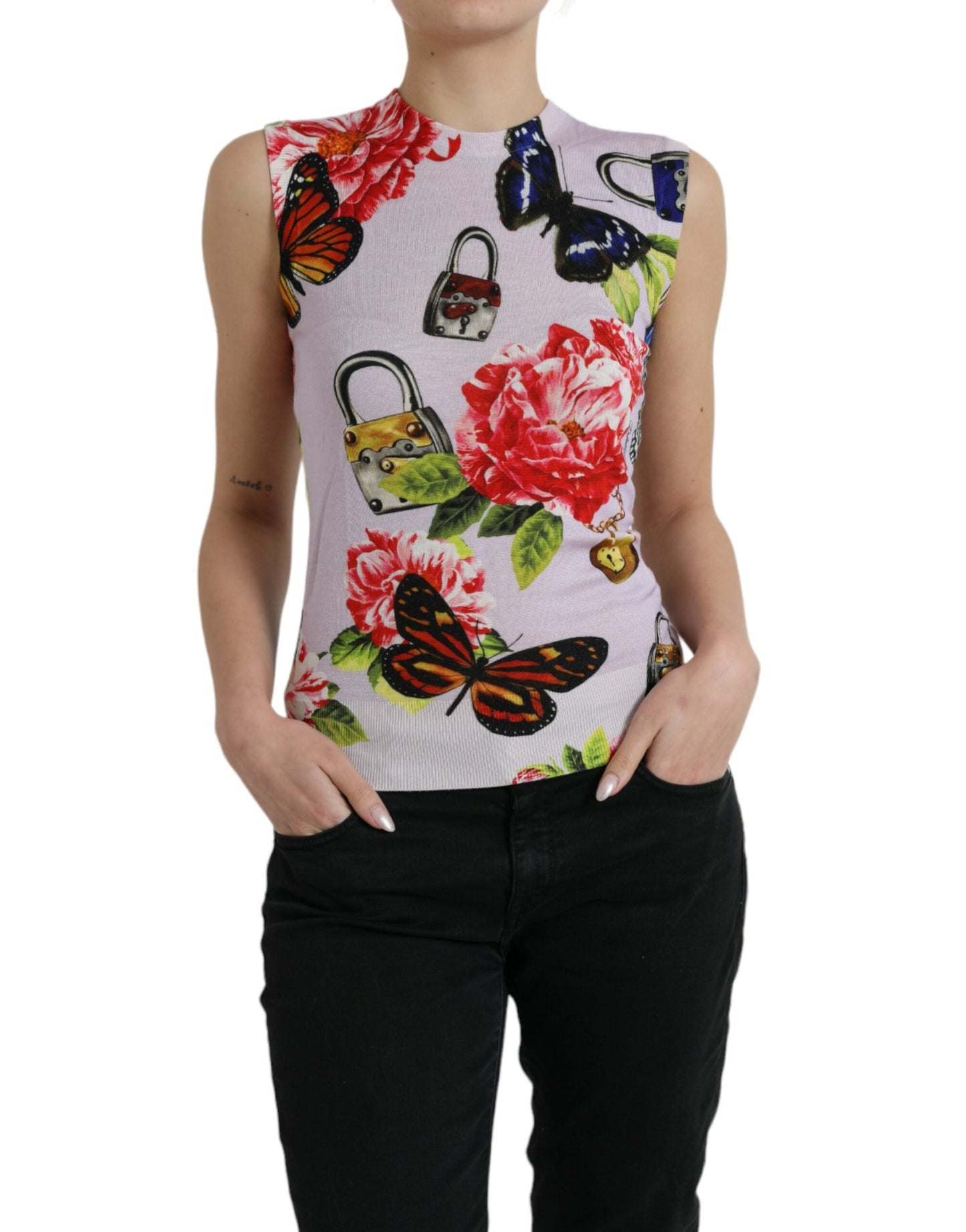 Dolce &amp; Gabbana Elegant tank top made of a cashmere-silk blend