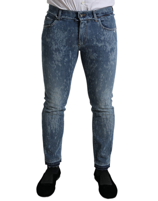 Dolce &amp; Gabbana Chic Blue Skinny Stretch Denim Jeans