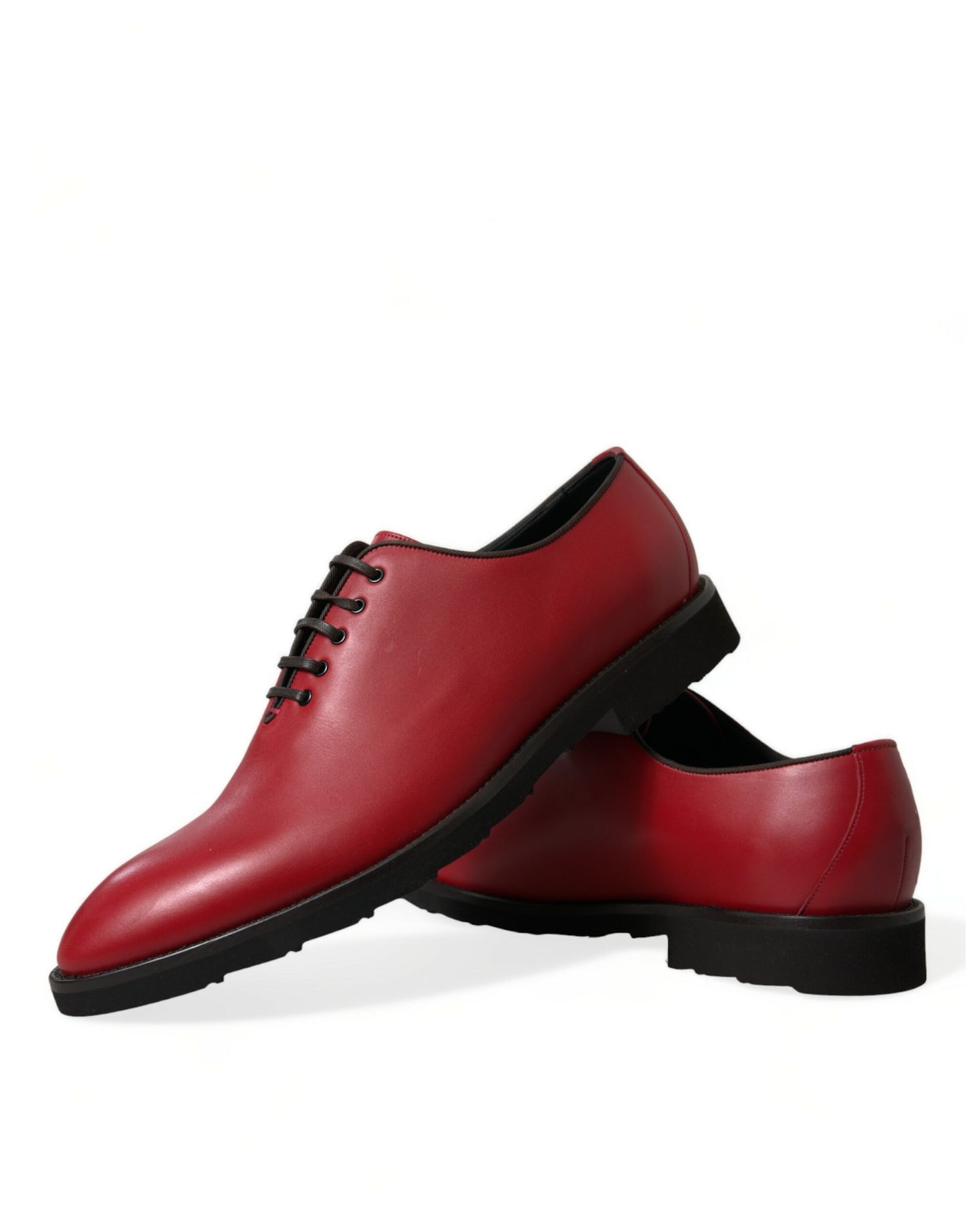 Dolce & Gabbana Elegante rote Oxford-Schuhe aus Leder