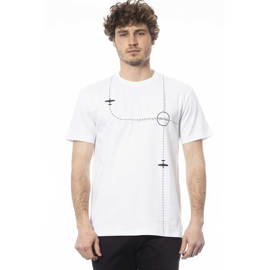 Trussardi White Cotton Miesten T-paita