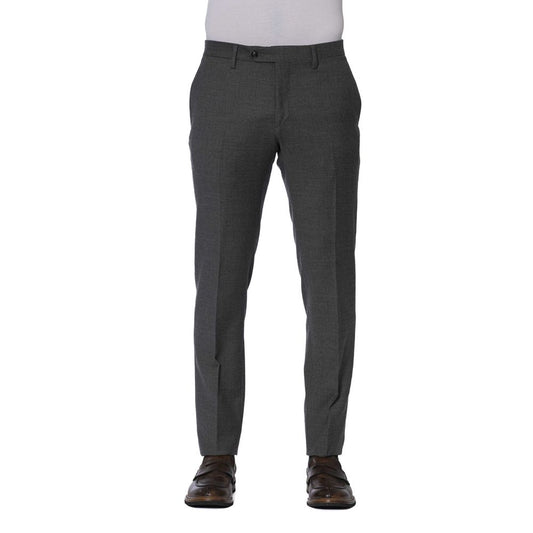 Trussardi Grey Wool Men's Trousers