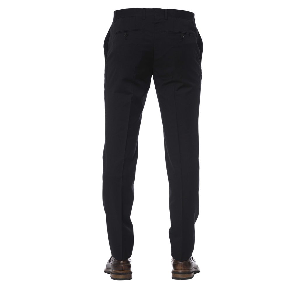 Trussardi Black Virgin Wool Pants for Men