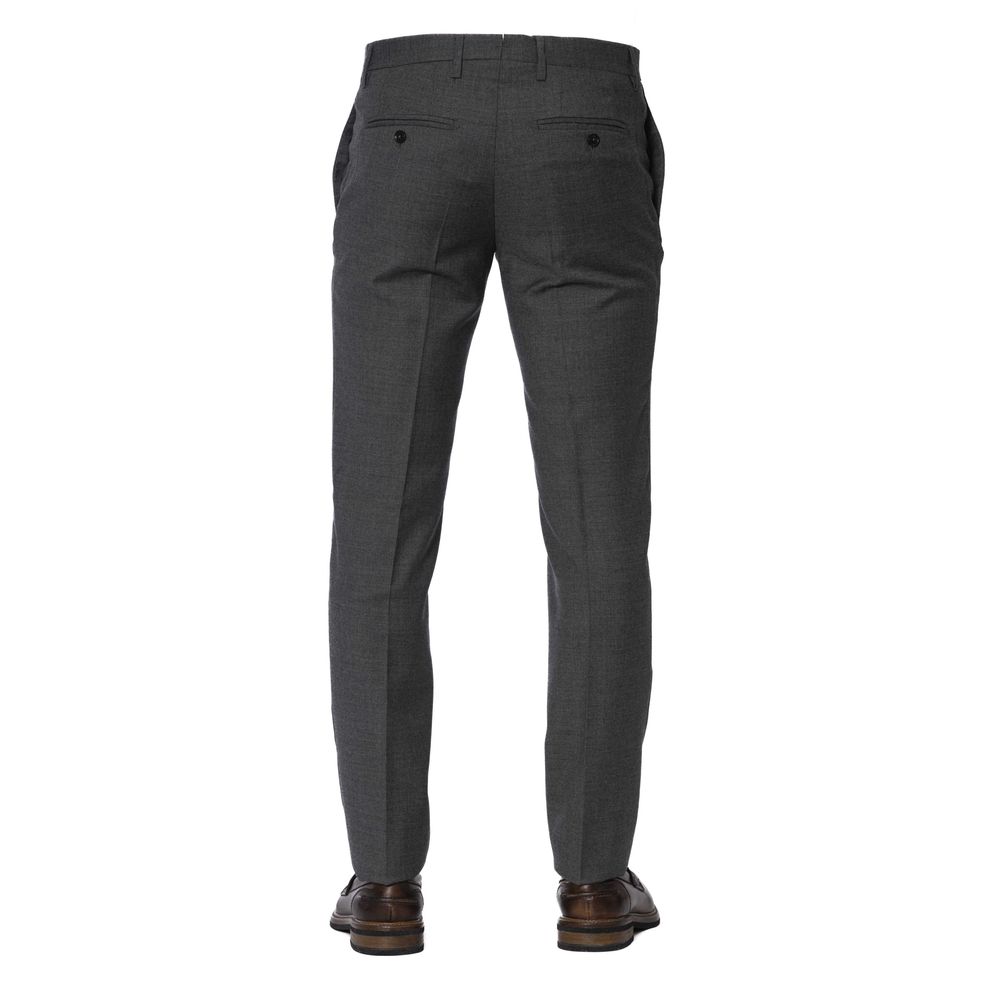 Trussardi Grey Wool Men's Trousers