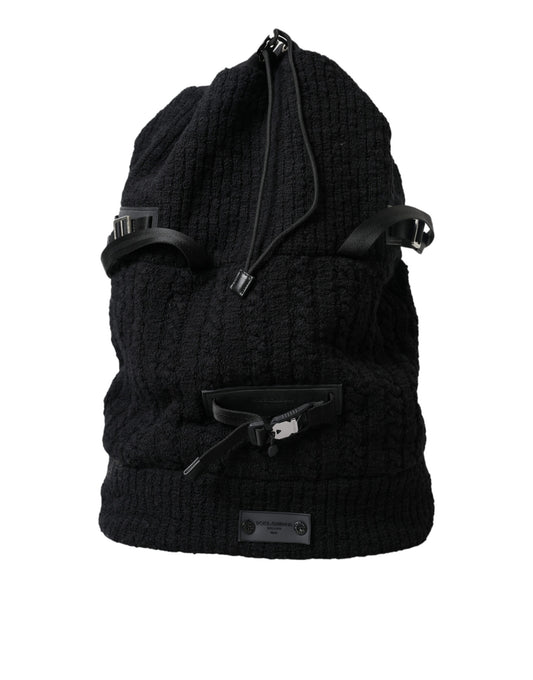 Dolce &amp; Gabbana Elegant backpack made of jersey wool blend in black