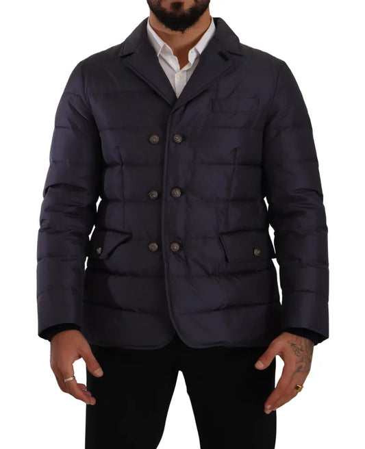 Dolce &amp; Gabbana Elegant dark blue silk blend jacket