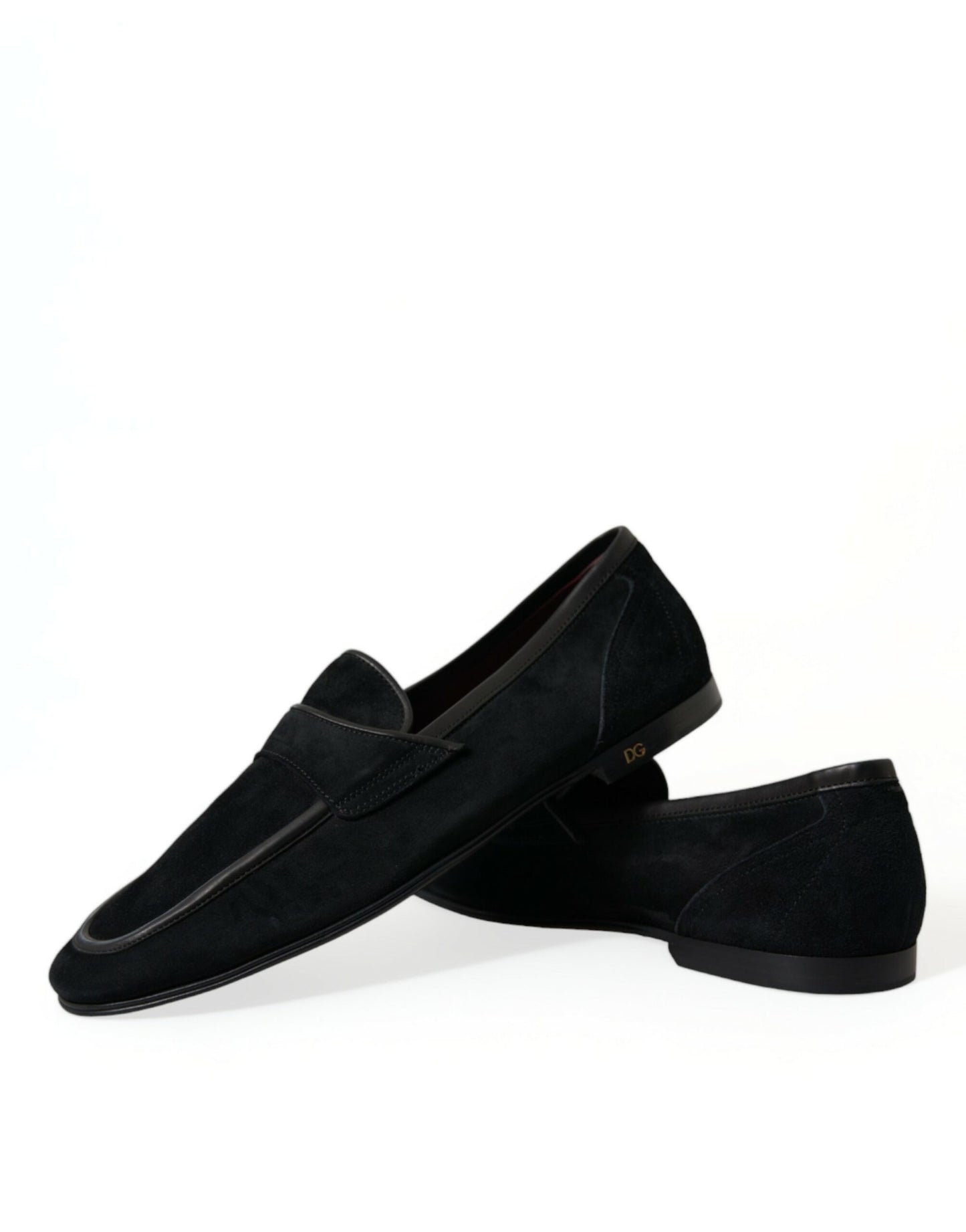 Dolce & Gabbana Elegante schwarze Loafers aus Samt für Männer