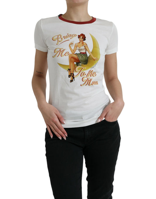 Dolce &amp; Gabbana Elegant white cotton round neck t-shirt