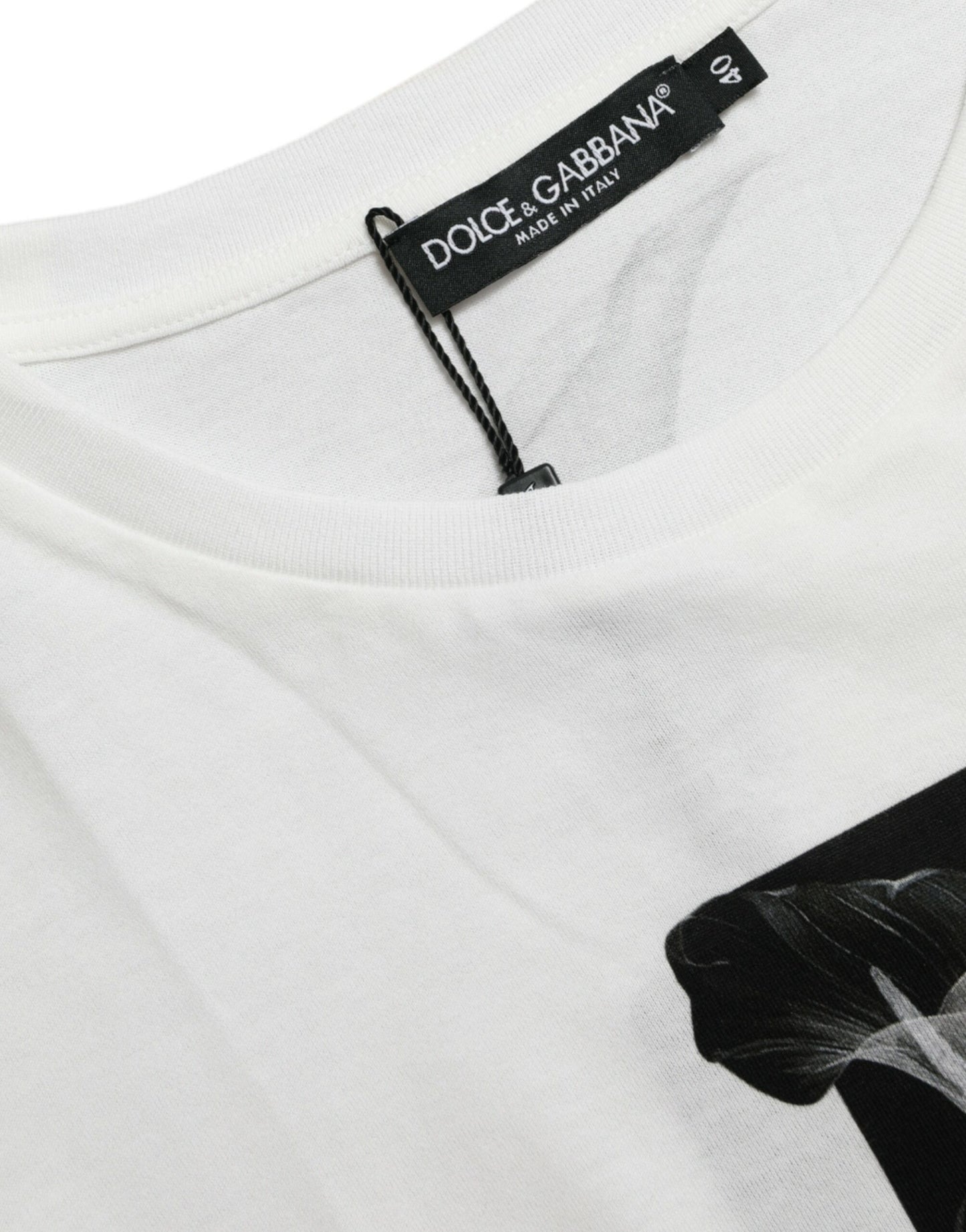 Dolce & Gabbana Elegantes monochromes T-Shirt mit Rundhalsausschnitt