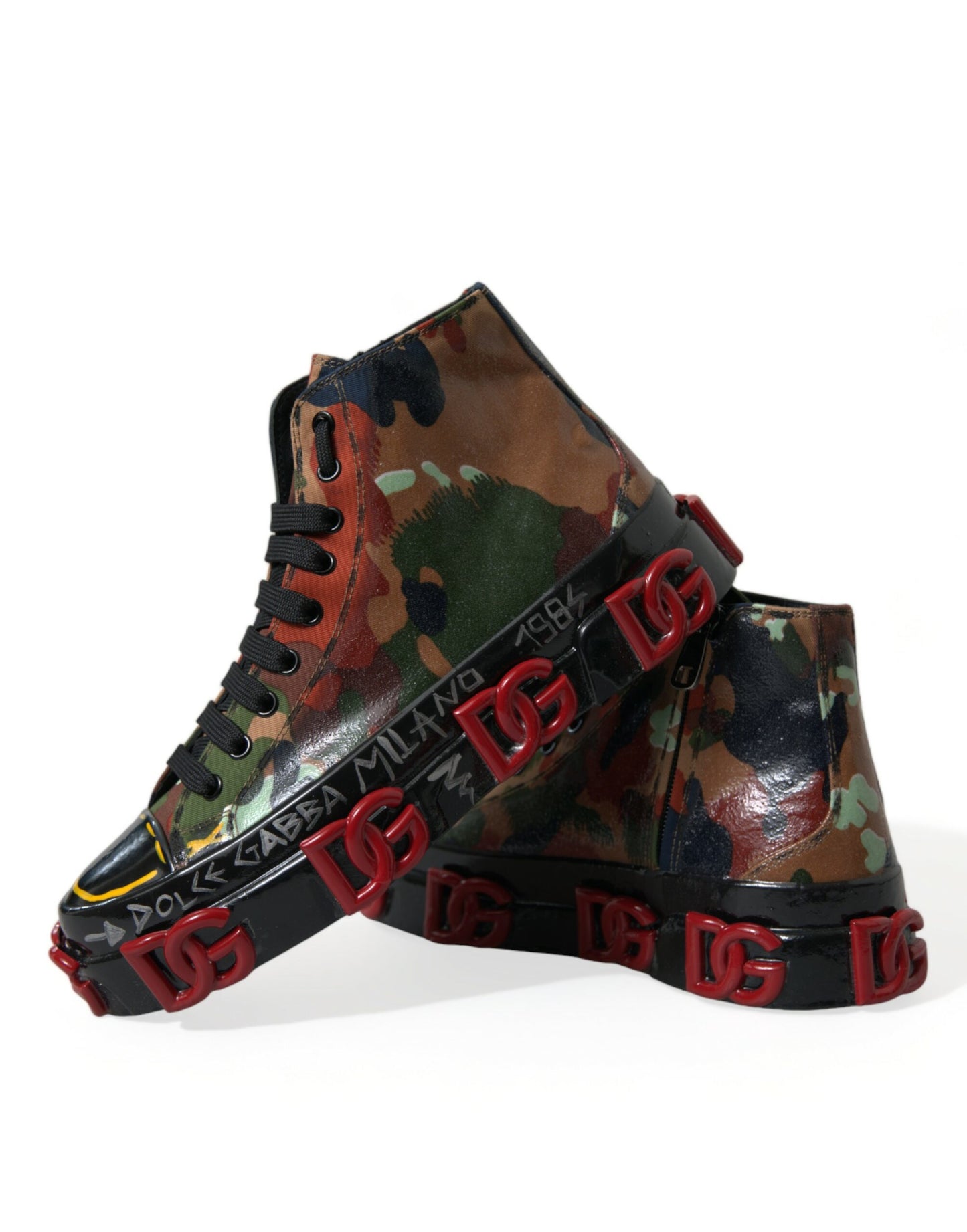 Dolce &amp; Gabbana Multicolored High-Top Sneakers with Luxury Appeal