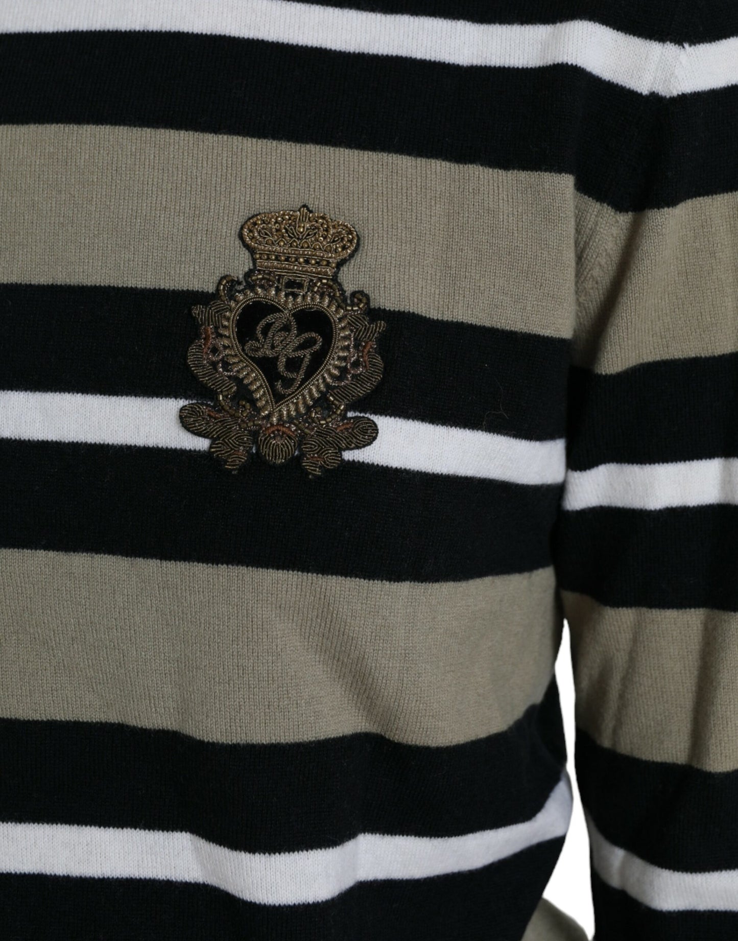 Dolce &amp; Gabbana Elegant striped wool turtleneck sweater