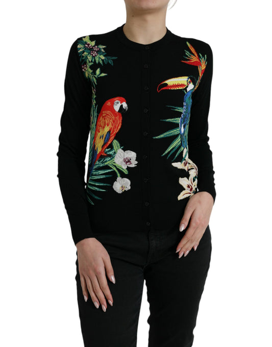 Dolce &amp; Gabbana Elegant printed wool and silk cardigan