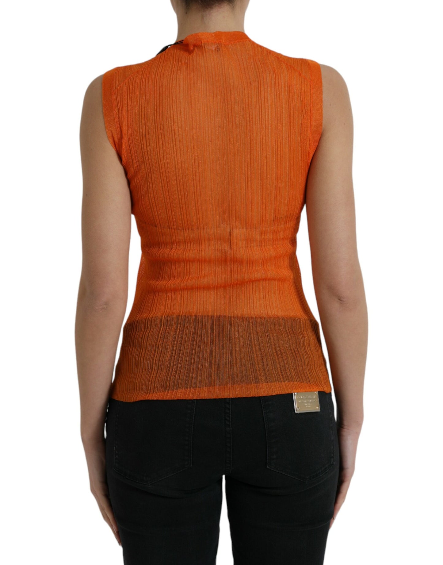 Dolce & Gabbana Schickes Orange Rundhals-Tanktop