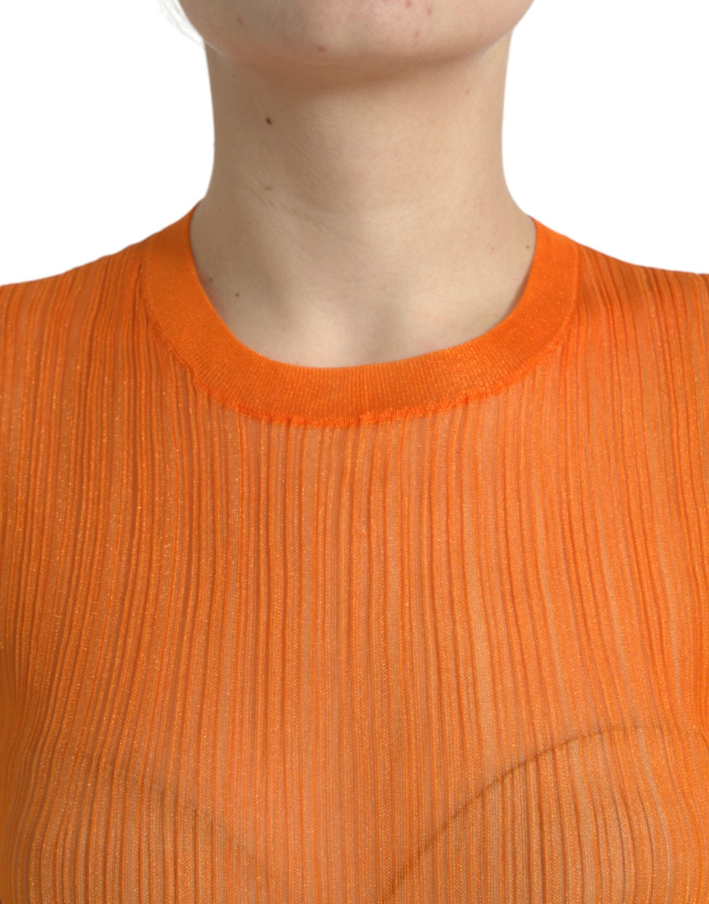 Dolce & Gabbana Schickes Orange Rundhals-Tanktop