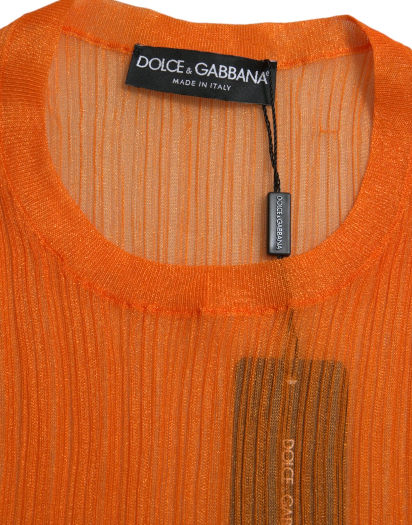 Dolce & Gabbana Schickes Orange Rundhals-Tanktop