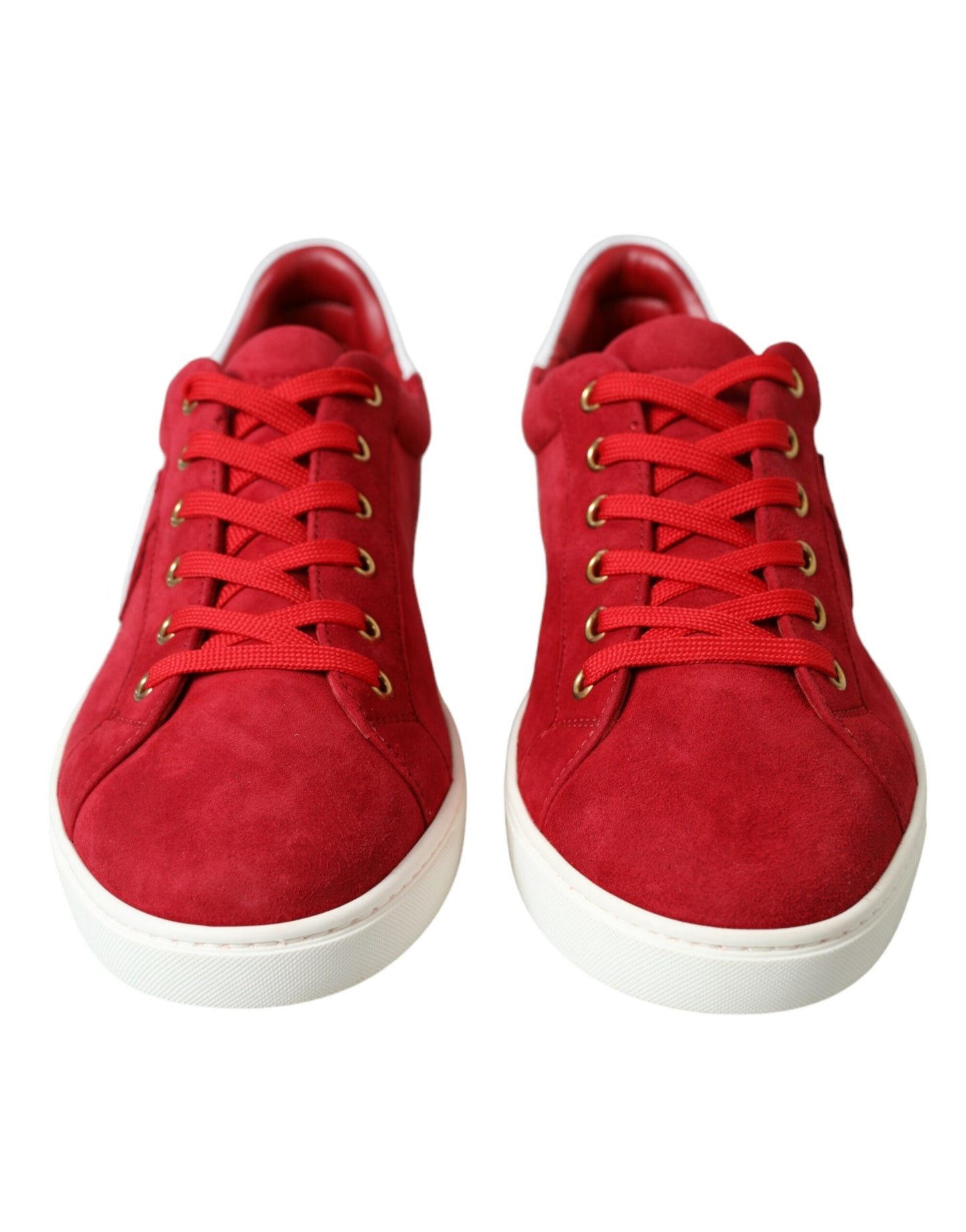 Dolce &amp; Gabbana Elegant leather sneakers in red and white