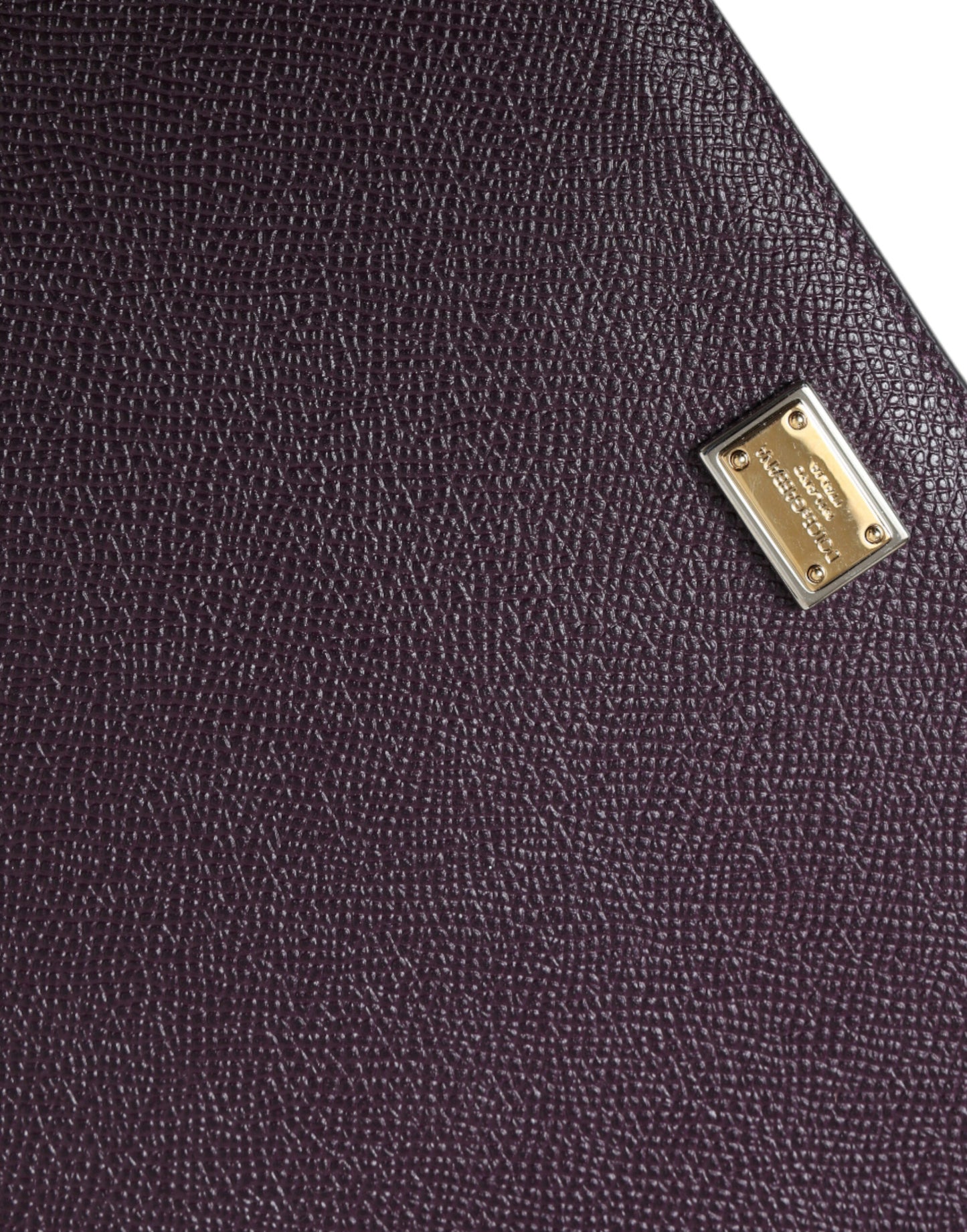 Dolce &amp; Gabbana Elegant leather tablet case in rich brown