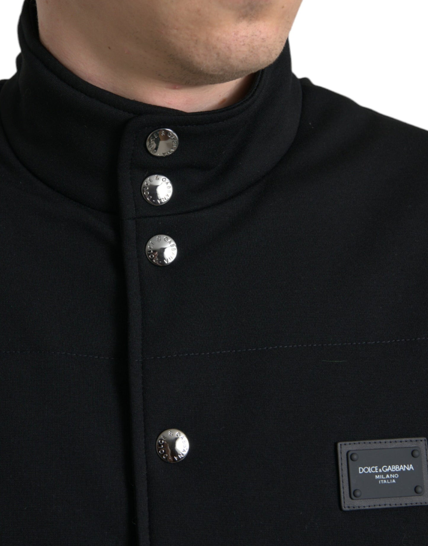 Dolce & Gabbana Elegante Schwarze ärmellose Weste Jacke