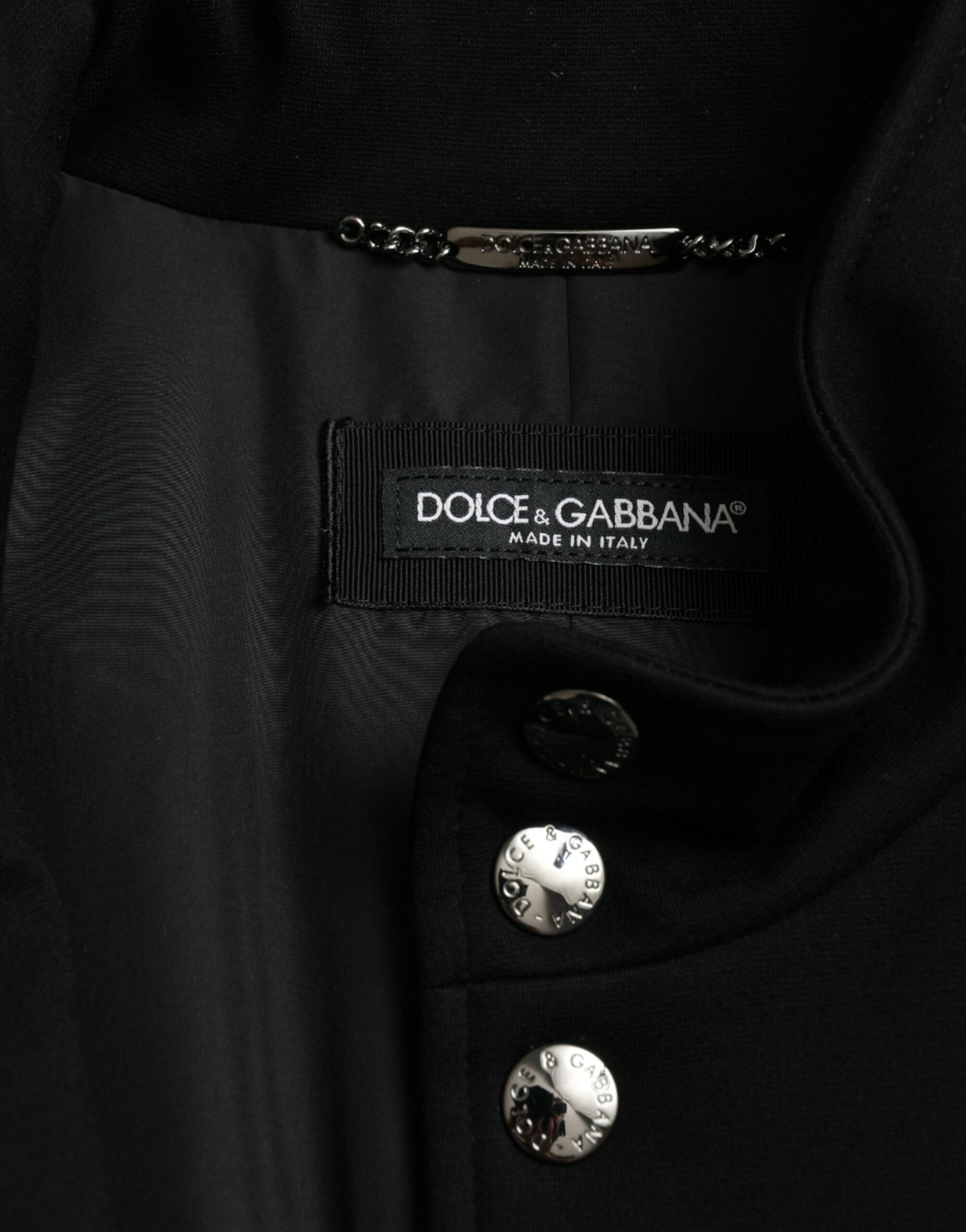 Dolce & Gabbana Elegante Schwarze ärmellose Weste Jacke