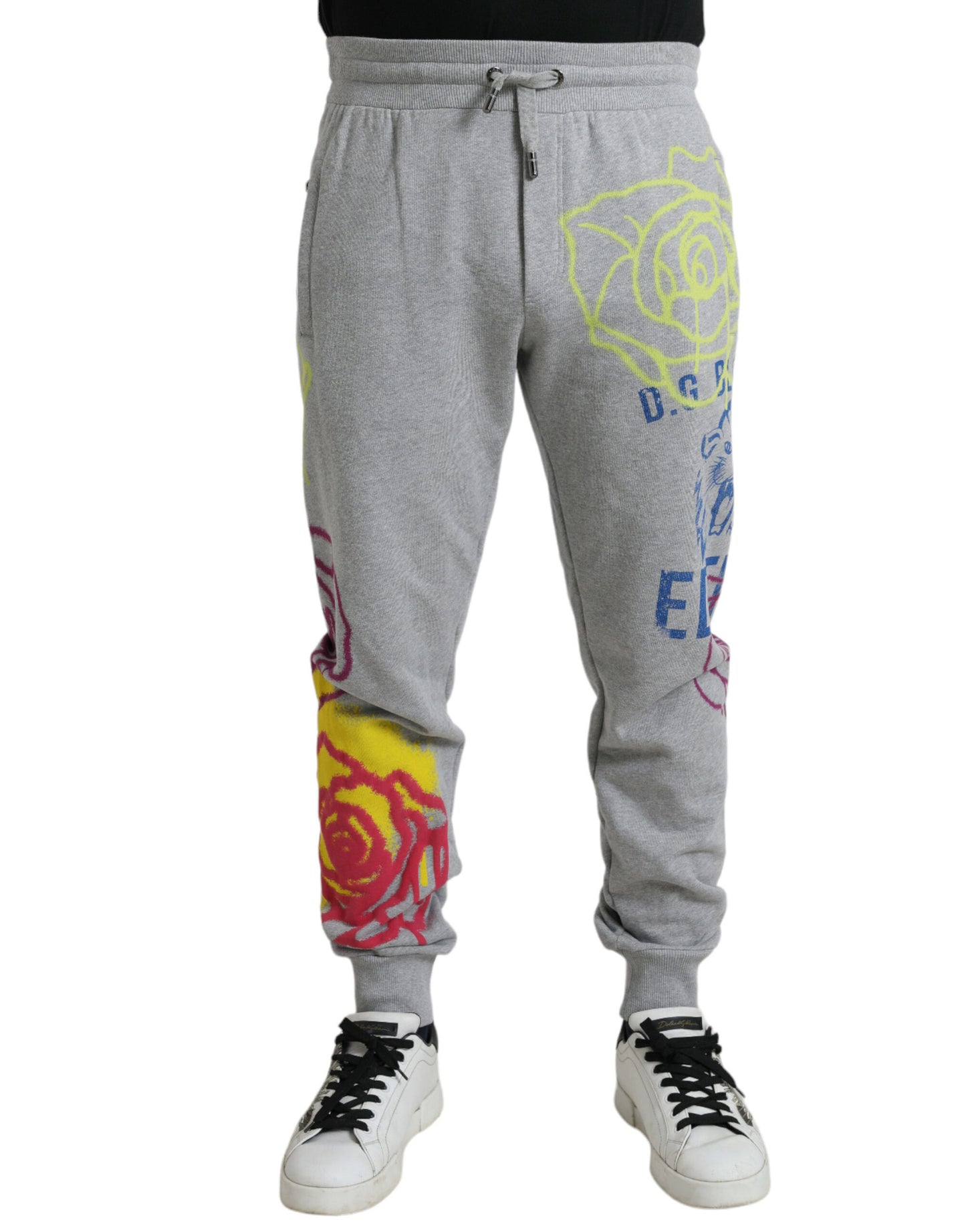 Dolce &amp; Gabbana Chic grey skinny joggers made of cotton