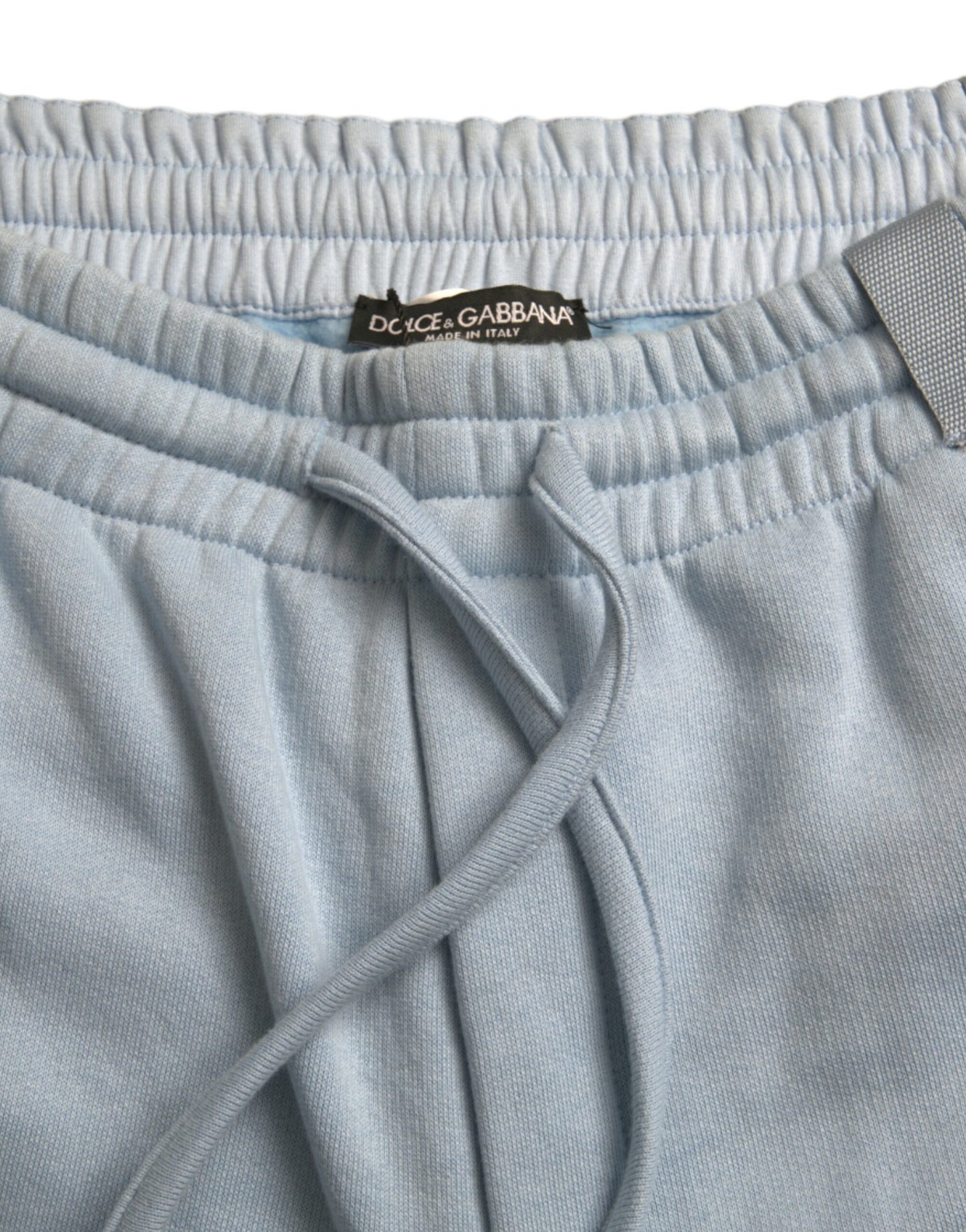 Dolce &amp; Gabbana Elegant light blue cotton blend jogging pants