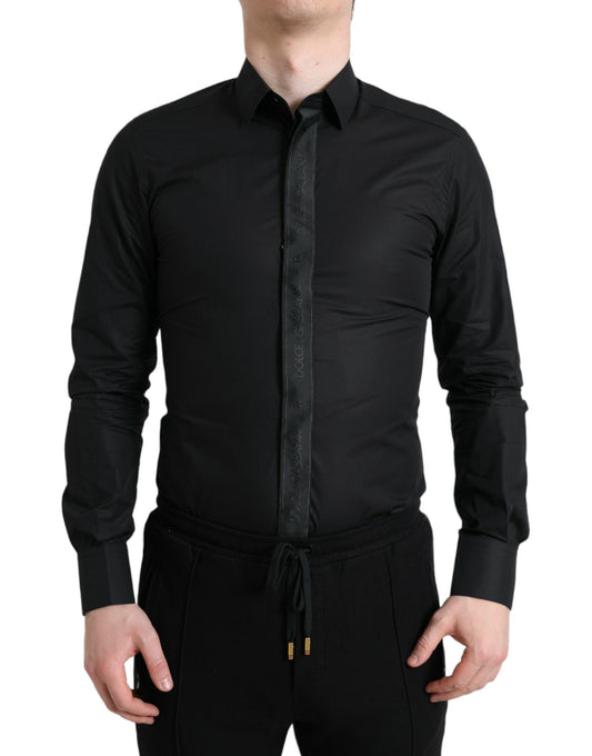 Dolce &amp; Gabbana Elegant Black Slim Fit Shirt