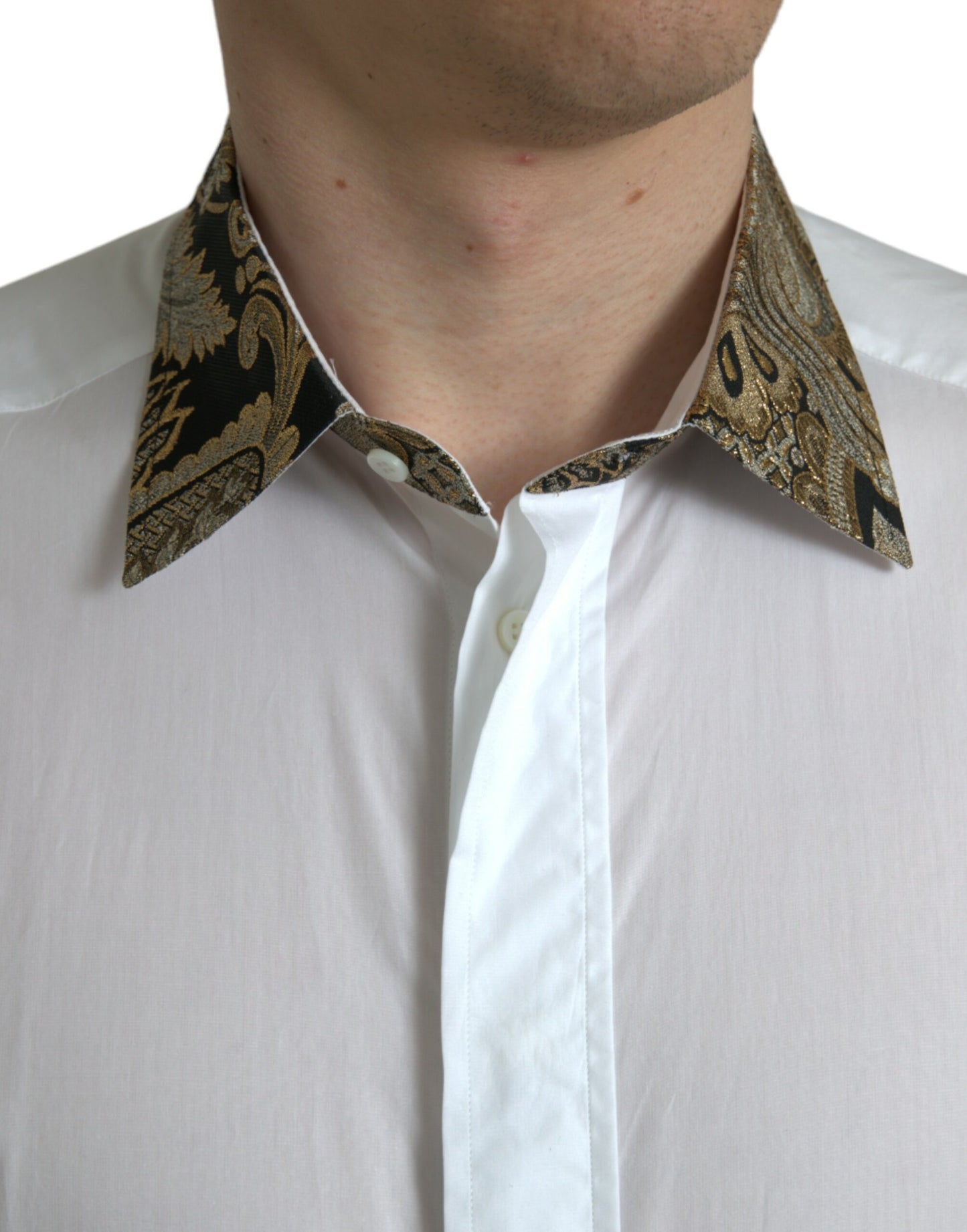 Dolce &amp; Gabbana Elegant Gold Detail Shirt