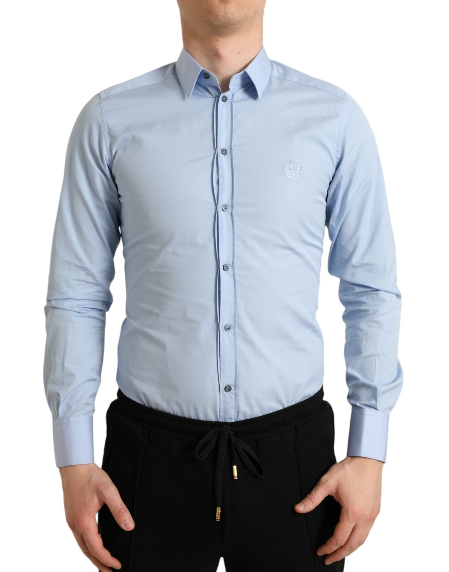 Dolce &amp; Gabbana Elegant taivaansininen slim fit -paita