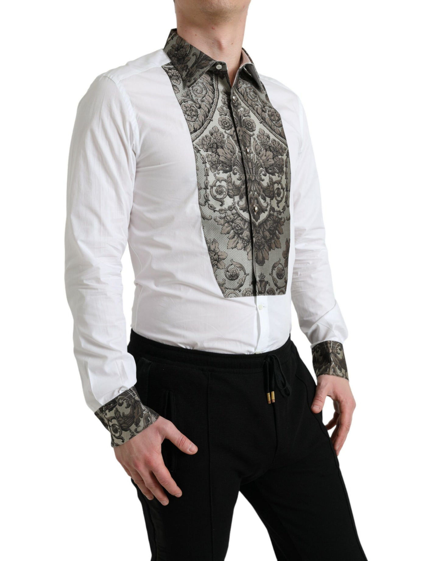 Dolce & Gabbana Elegantes Slim Fit Hemd mit französischer Manschette