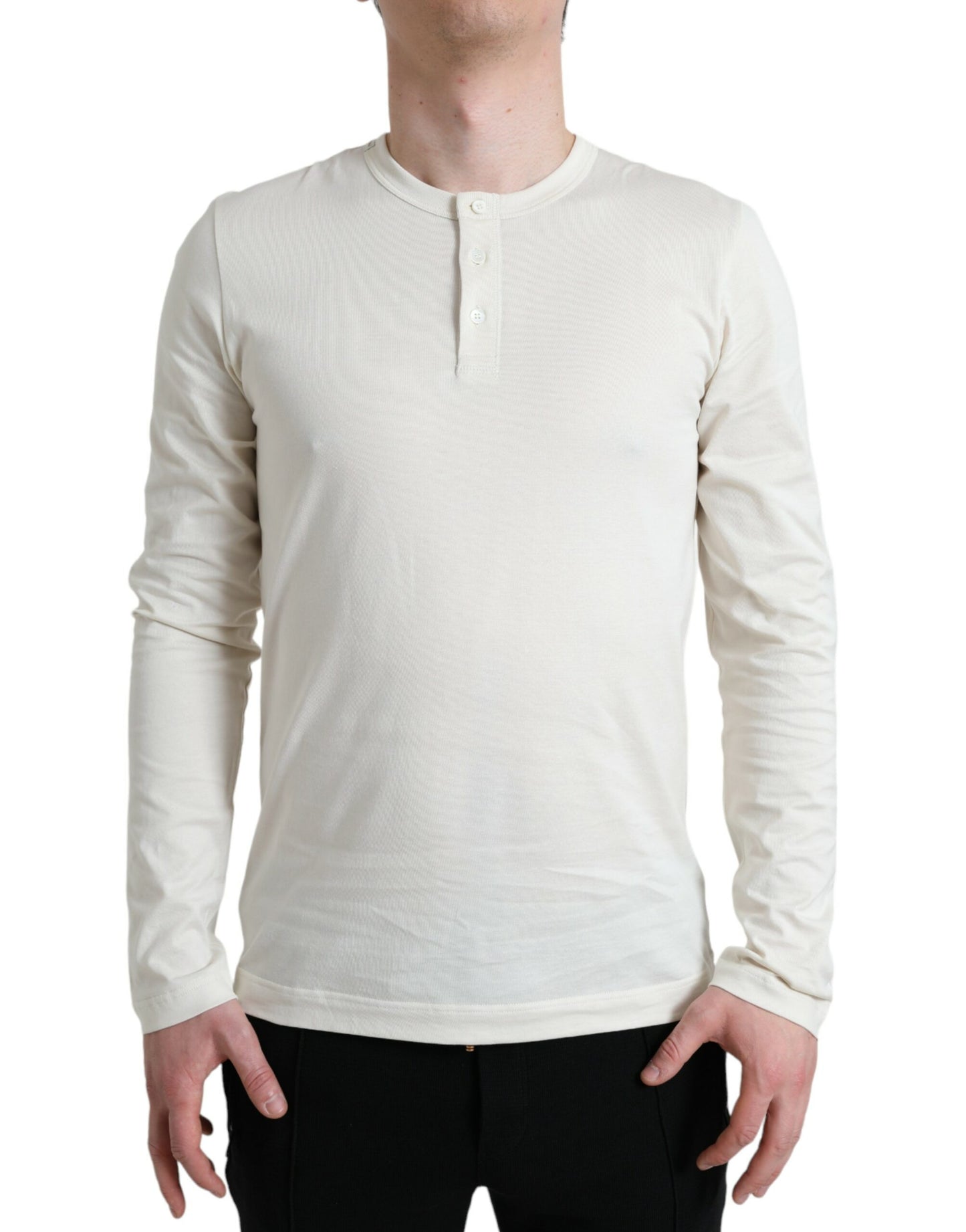 Dolce &amp; Gabbana Elegant white cotton sweater