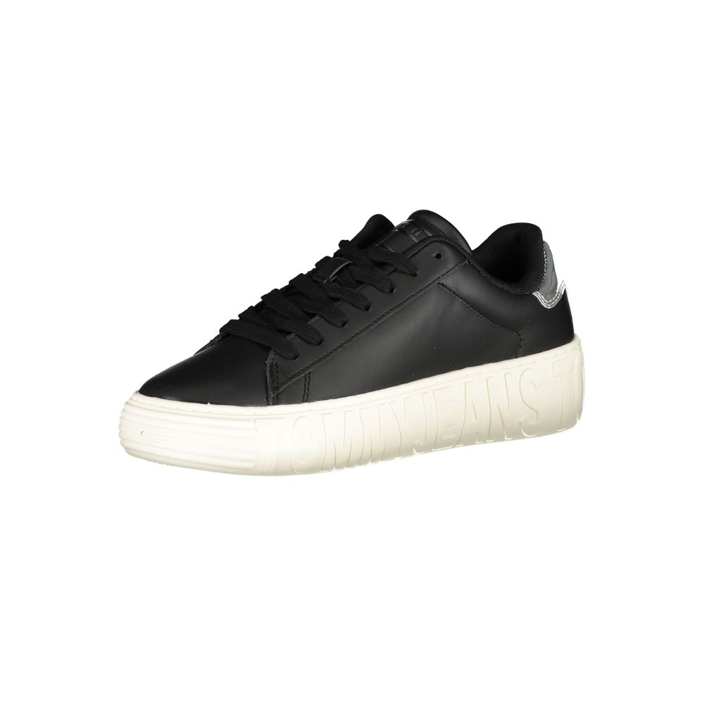 Tommy Hilfiger Schwarzes Leder Damen Sneaker