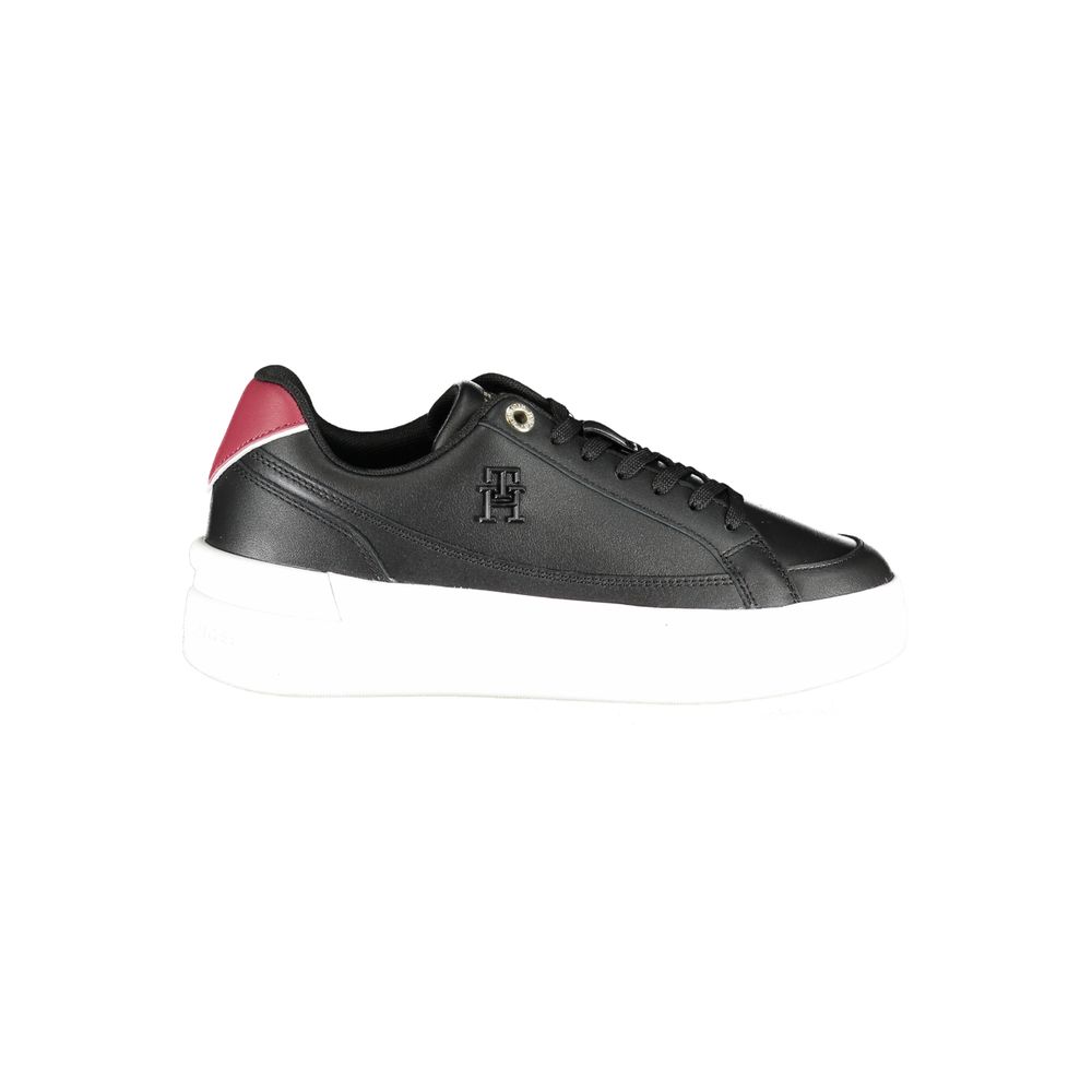 Tommy Hilfiger Schwarzes Leder Damen Sneaker