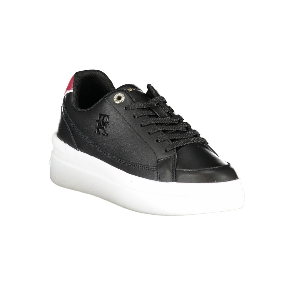 Tommy Hilfiger Schwarzes Leder Damen Sneaker