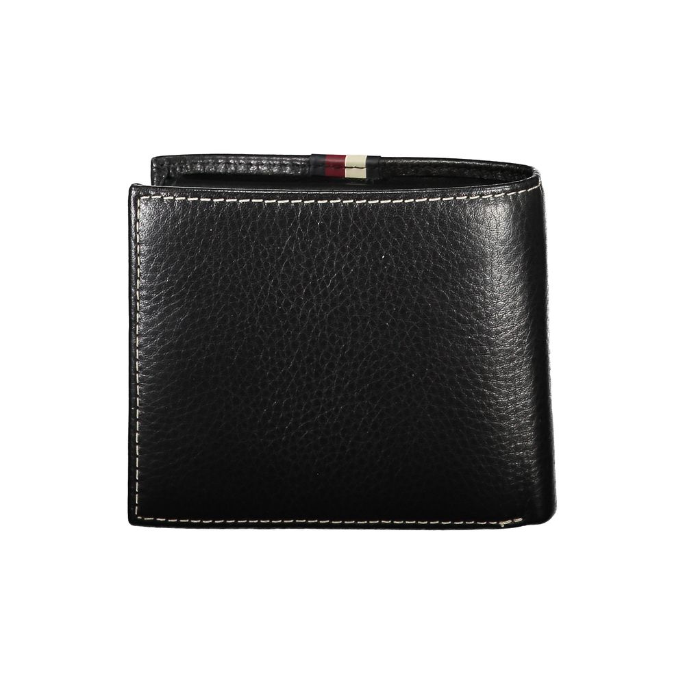 Tommy Hilfiger Schwarzes Leder Herren Portemonnaie