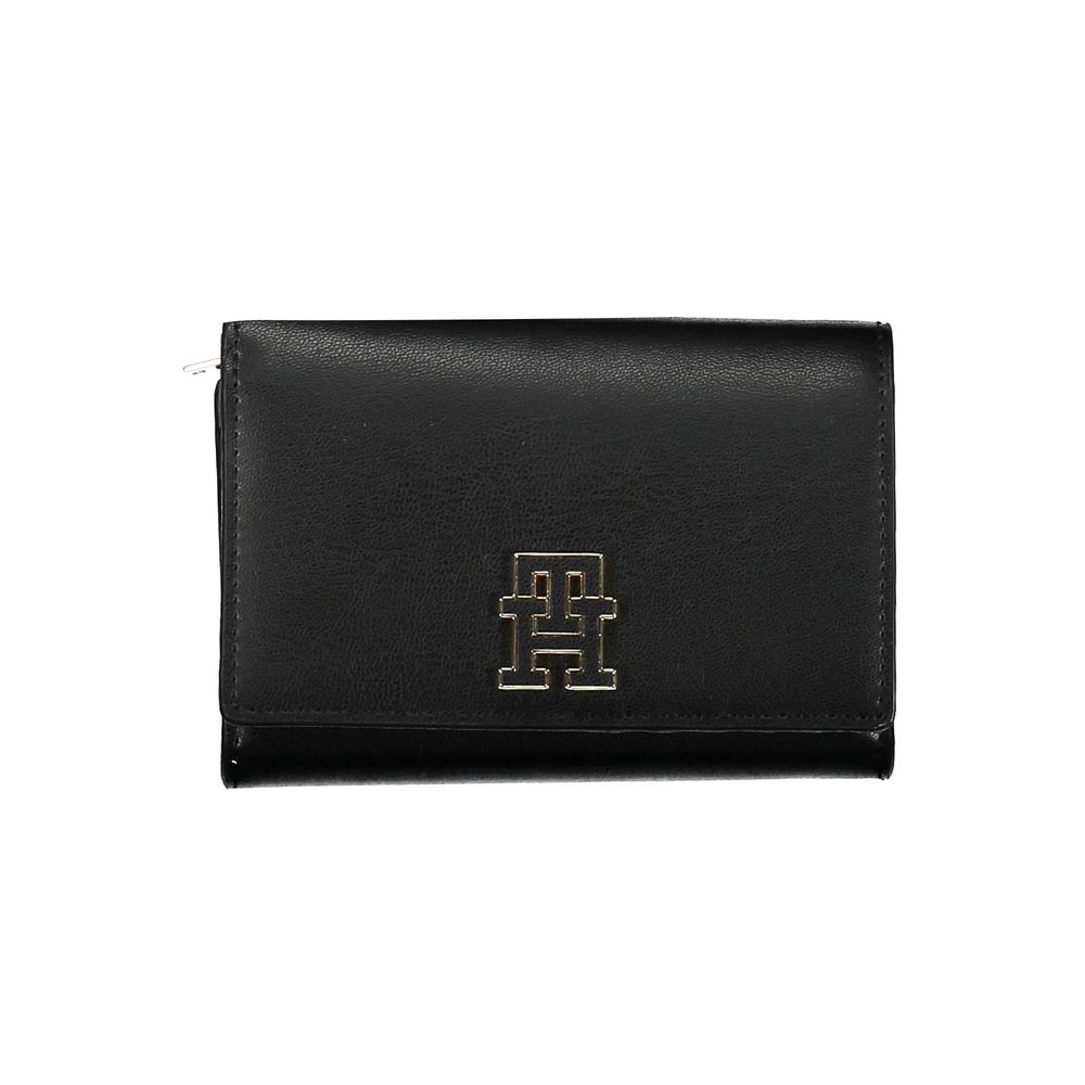 Tommy Hilfiger Schwarzes Polyethylen Portemonnaie für Frauen