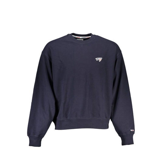 Tommy Hilfiger Schicker blauer Pullover mit Rundhalsausschnitt und Logo-Detail