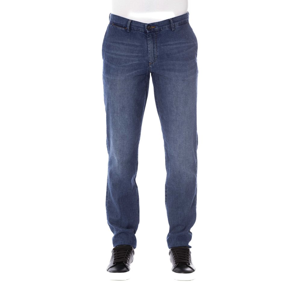 Trussardi Jeans Blaue Baumwolle Männer Jeans