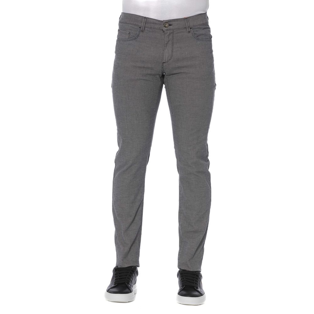 Trussardi Jeans Gray Cotton Men's Trousers