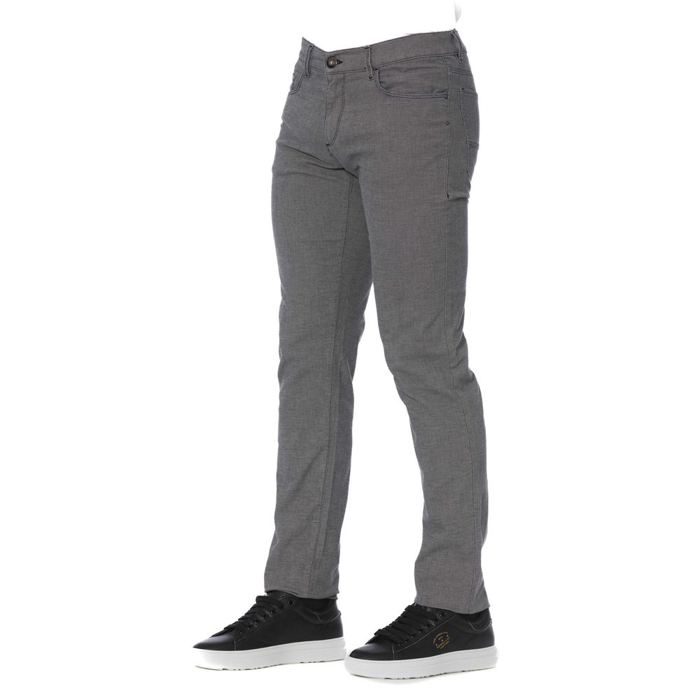 Trussardi Jeans Gray Cotton Men's Trousers