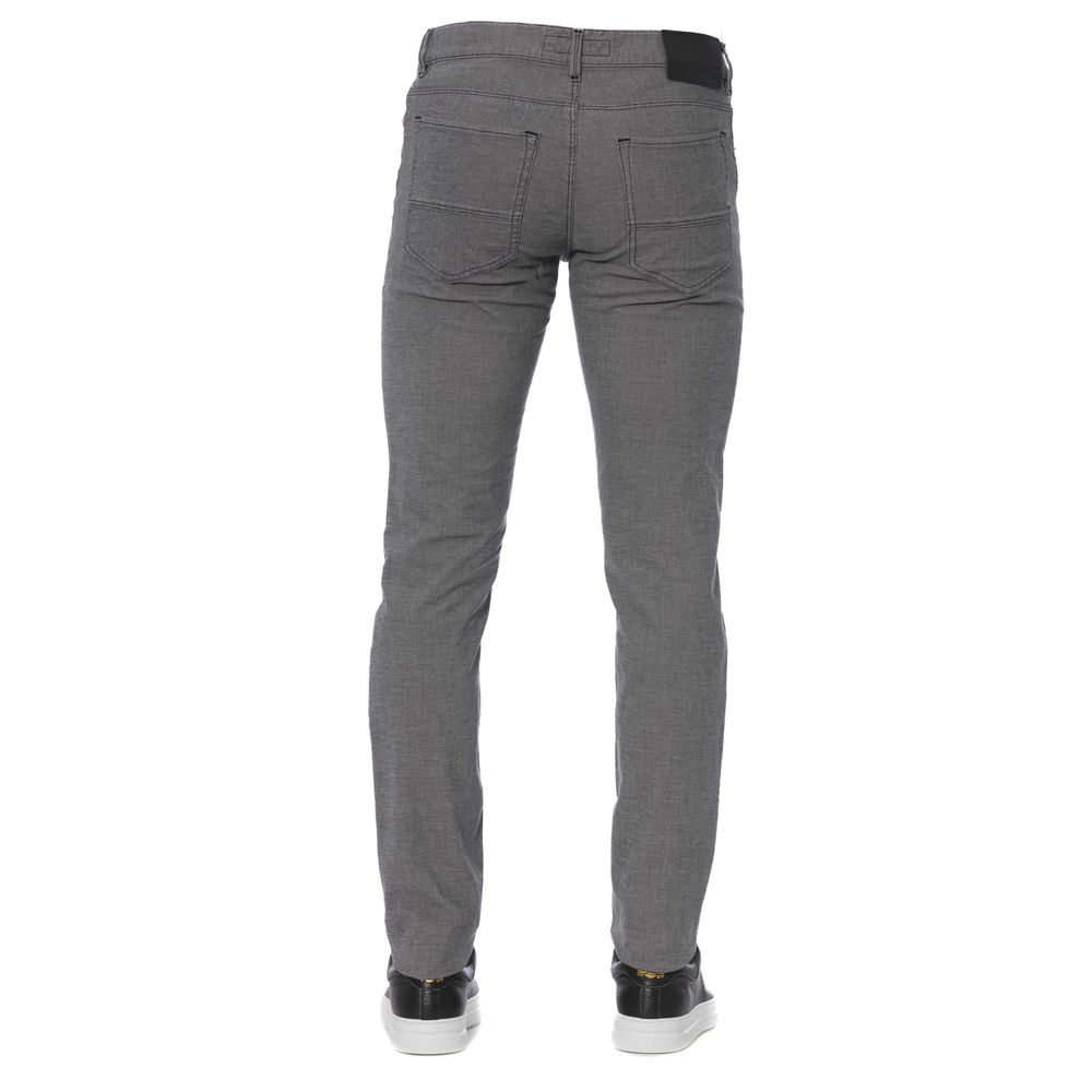 Trussardi Jeans Gray Cotton Men's Trousers