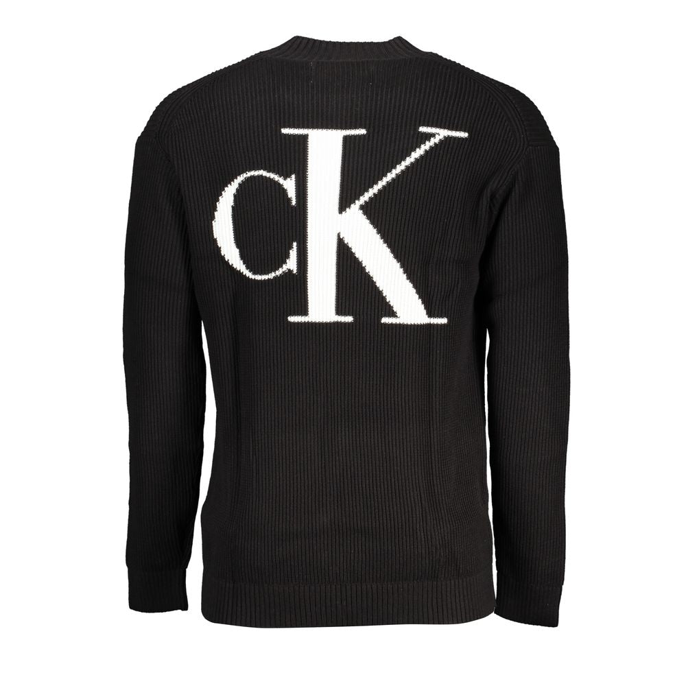 Calvin Klein Schlanker bestickter Pullover mit hohem Halsausschnitt