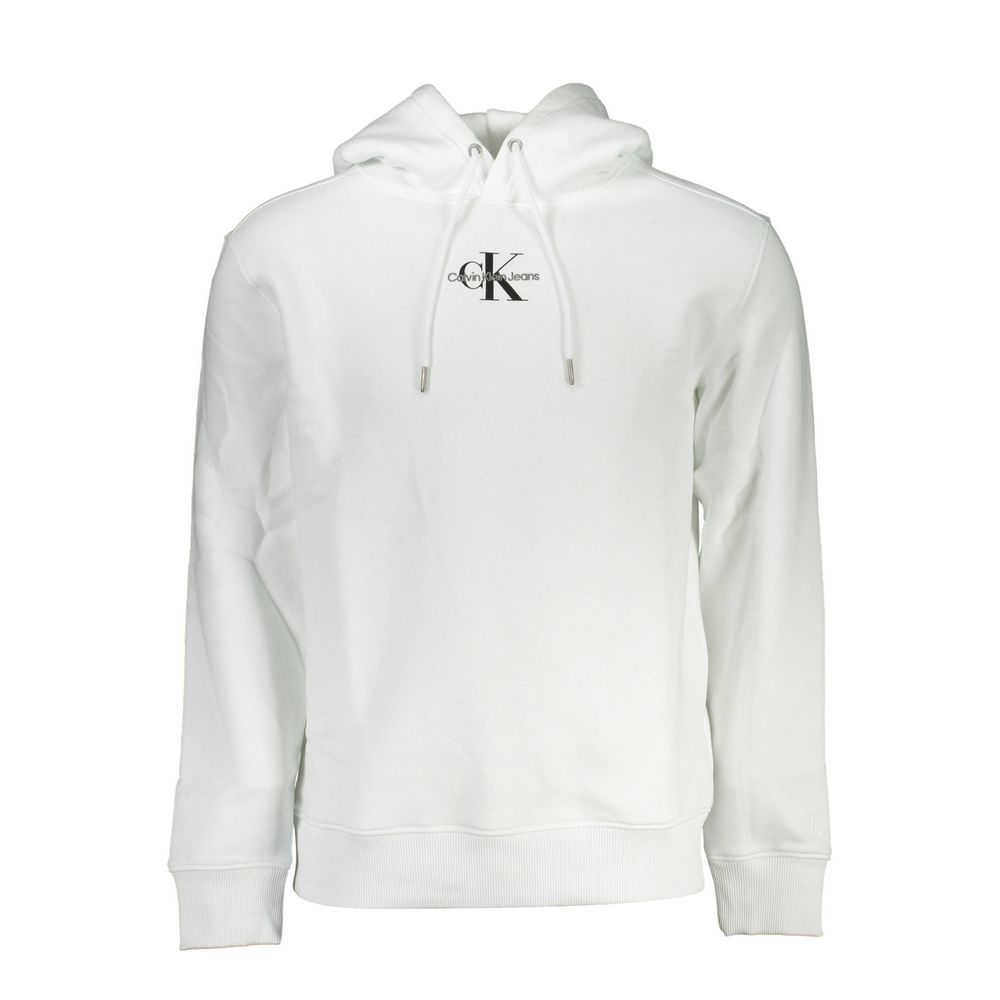 Calvin Klein Schicker weißer bestickter Hoodie mit umweltbewusstem Touch