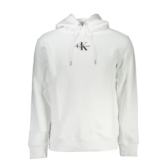 Calvin Klein Schicker weißer bestickter Hoodie mit umweltbewusstem Touch