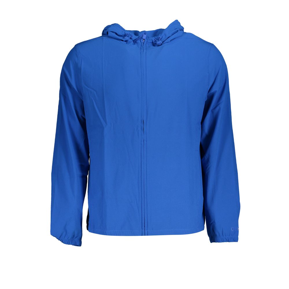 Calvin Klein Glatte Sportjacke mit Kapuze in leuchtendem Blau