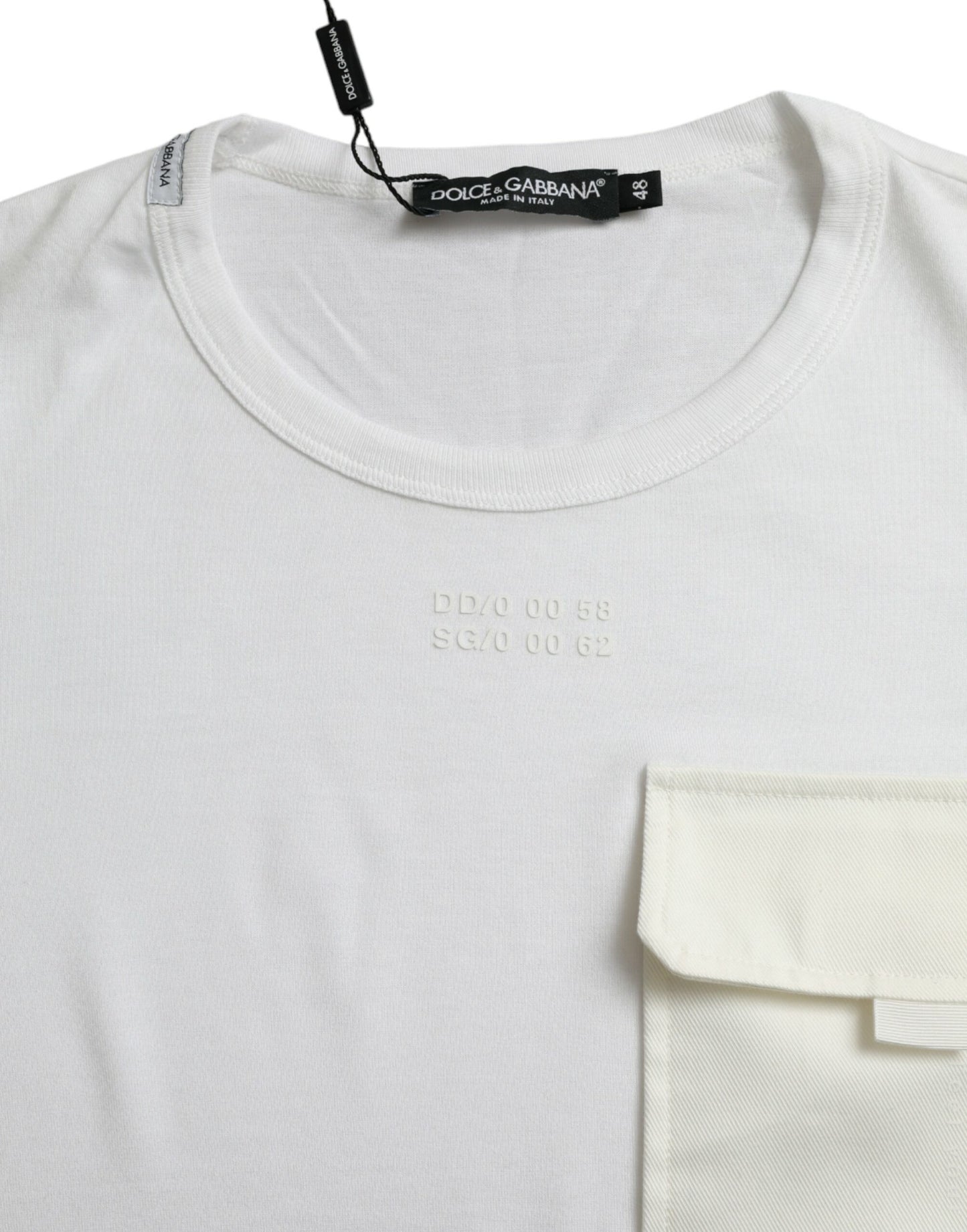 Dolce &amp; Gabbana Elegant white cotton round neck t-shirt