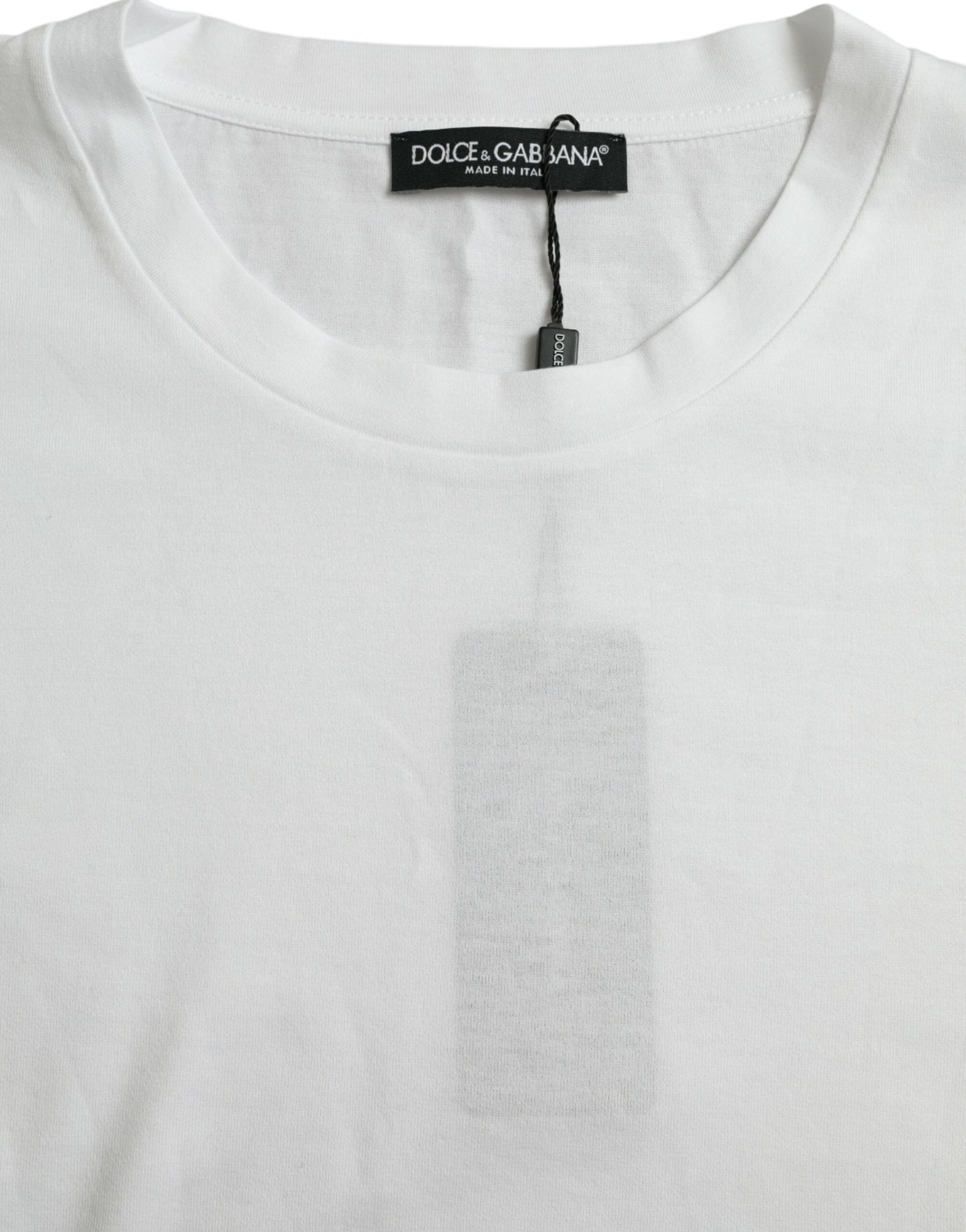 Dolce &amp; Gabbana Elegant white luxury round neck tee