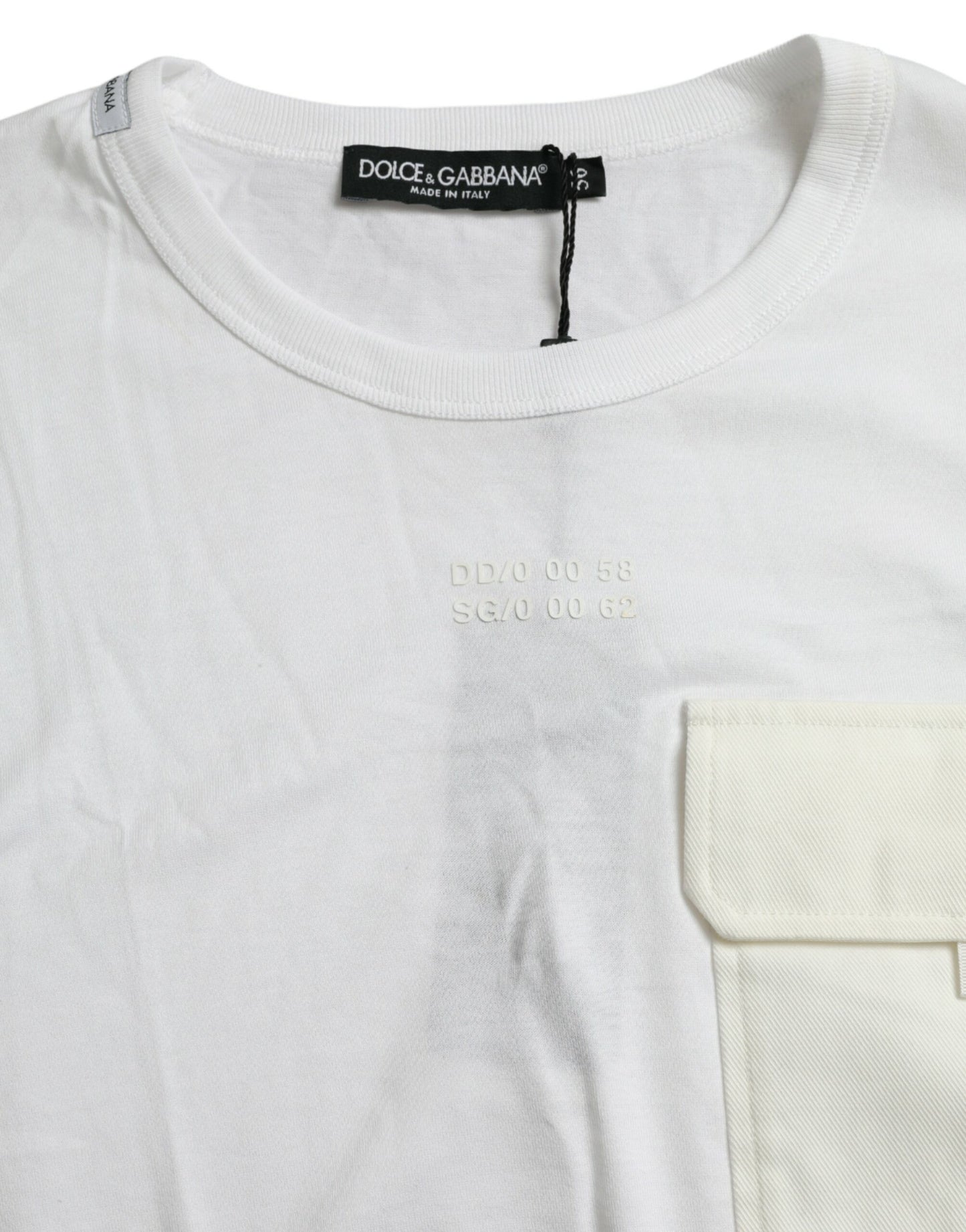 Dolce &amp; Gabbana Elegant white cotton round neck t-shirt