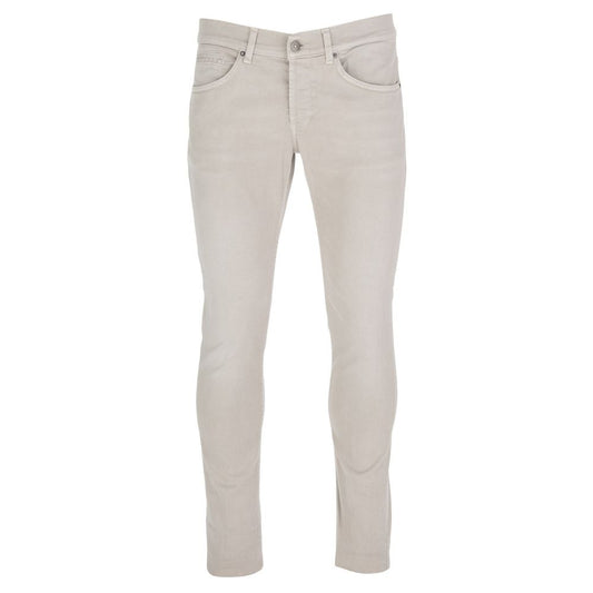 Dondup Chic Beige Stretch Cotton Pants